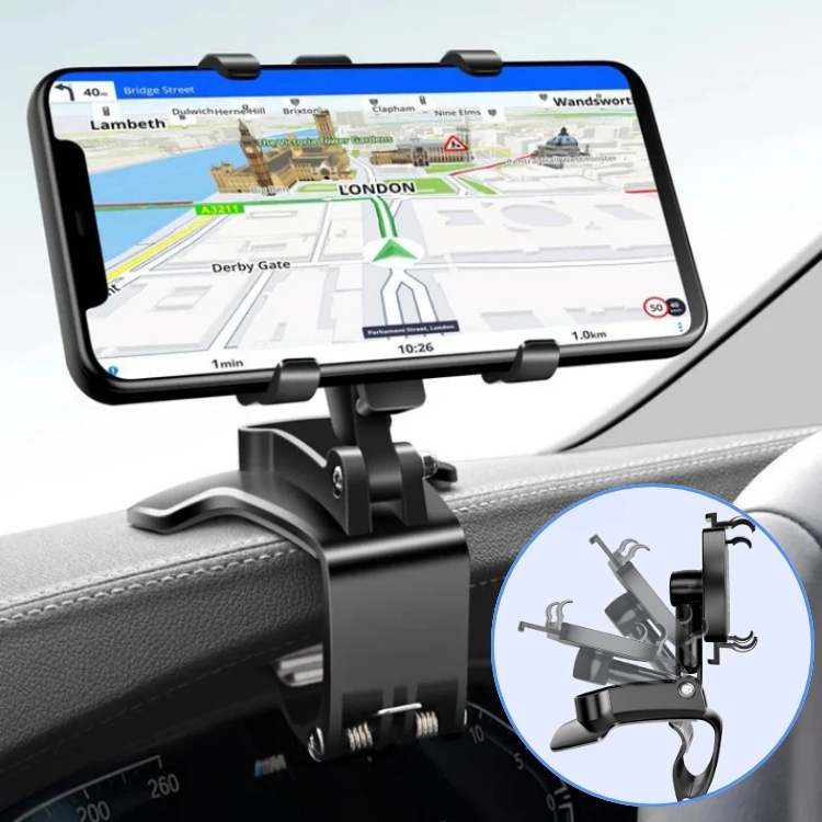 BowLift | Adjustable Car Phone Holder | Anti-Slip Grip & Durable ABS for Safe Navigation and Hands-Free Calls