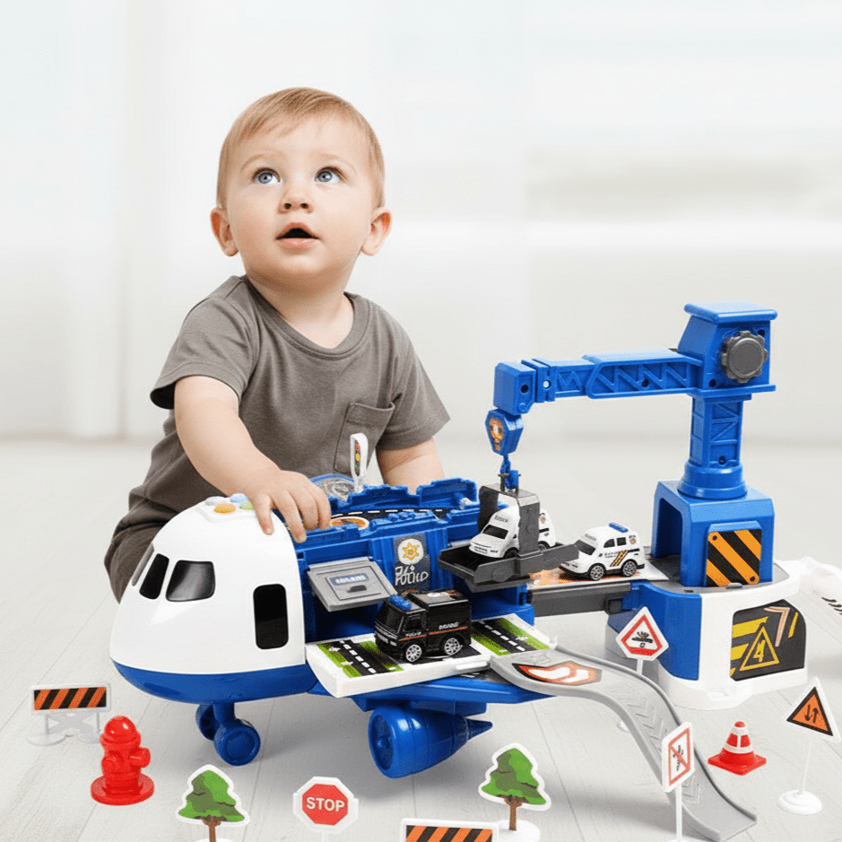 BowLift | ADVENTURE AIRPLANE & VEHICLE SET – Airplane Toy Set for Imaginative Kids