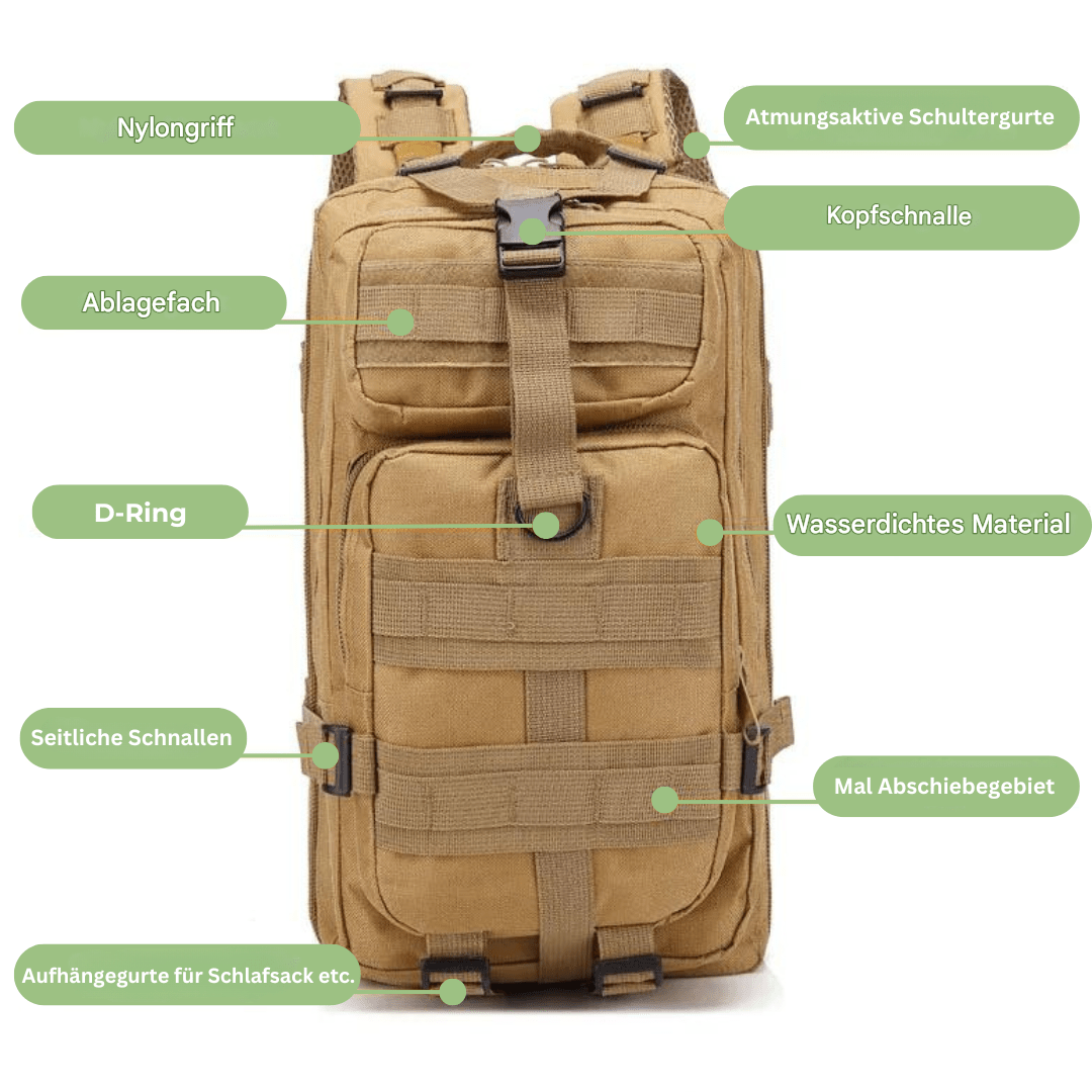 BowLift | ADVENTUREPACK – Waterproof 50L Tactical Backpack for Travel & Outdoor Use