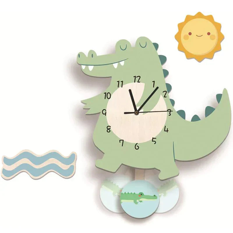 BowLift | Wall Clock - ZooTime - Cute Animal Design - Perfect for Children's Room