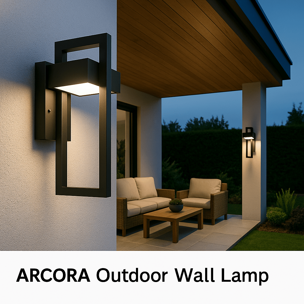BowLift | ARCORA – Modern Outdoor Wall Lamp with LED & Weather Protection