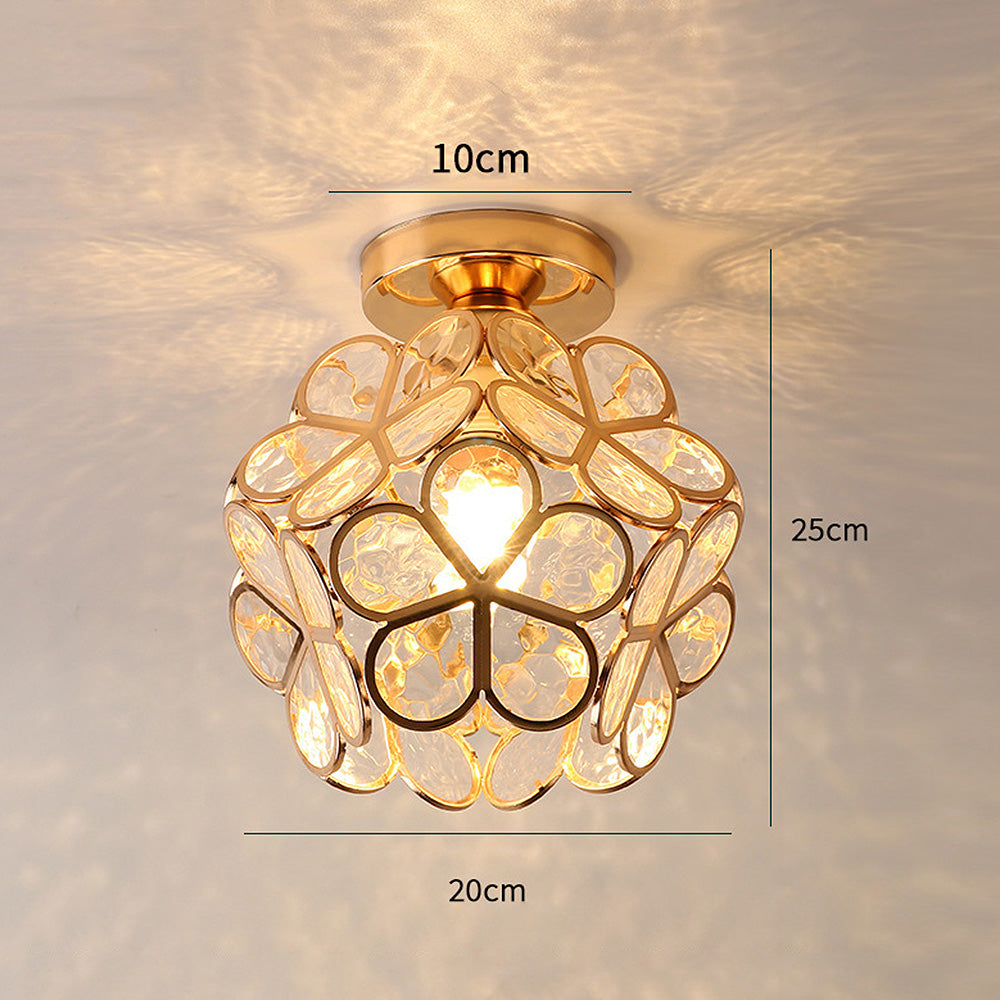 BowLift | Artistic Glass Ceiling Lamp with Flower Pattern - FlowerHall