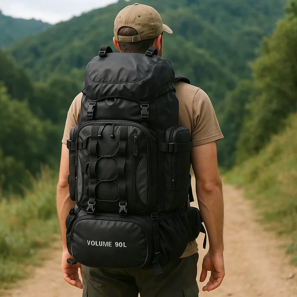 BowLift | 90L Waterproof Hiking Backpack - Ultra-Lightweight Travel Pack for Outdoor Adventures & Camping
