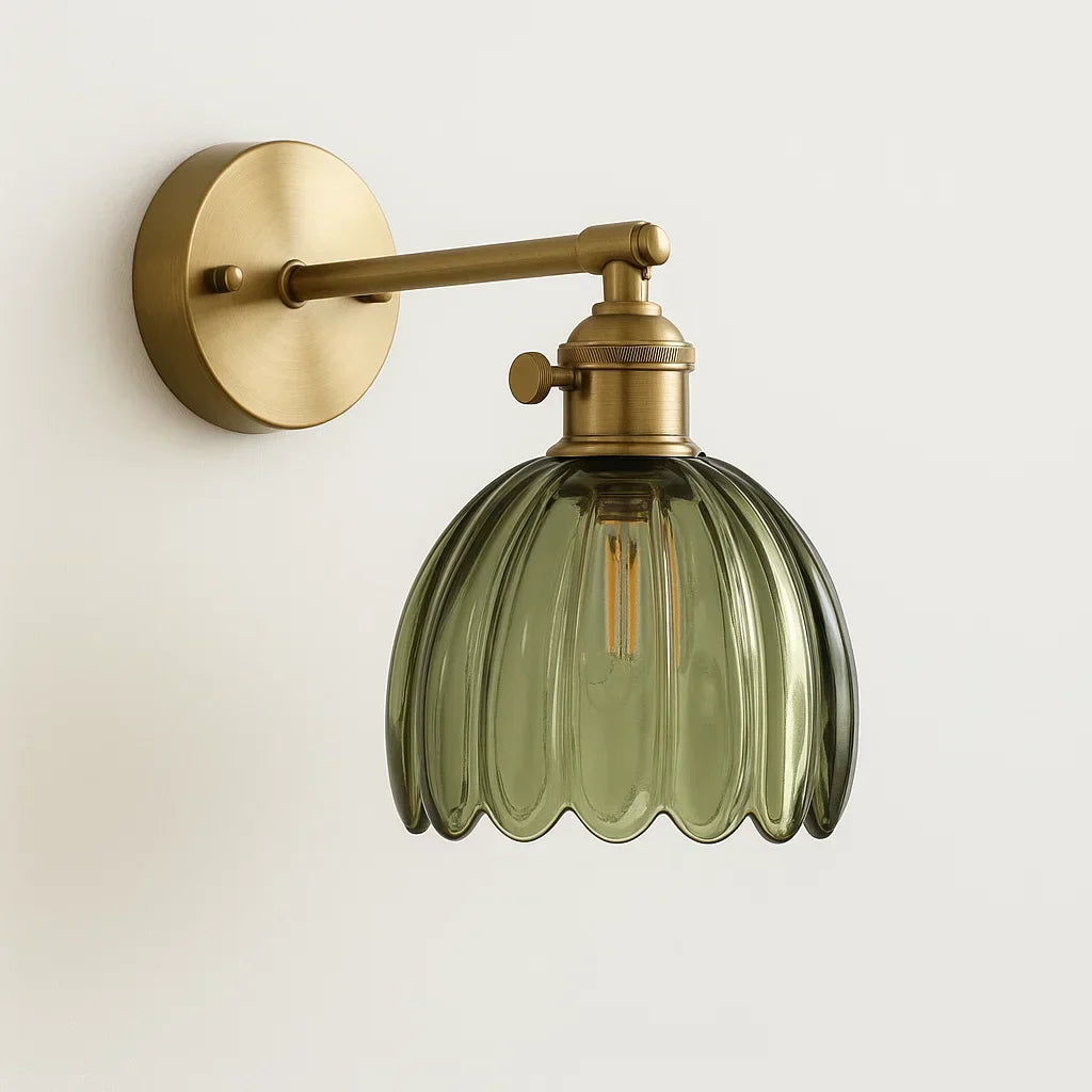 BowLift | Retro Wall Lamp | Glass Tulip Shade Vintage Wall Light