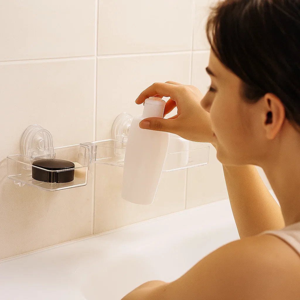 BowLift | Foldable Bathroom Suction Cup Shelf