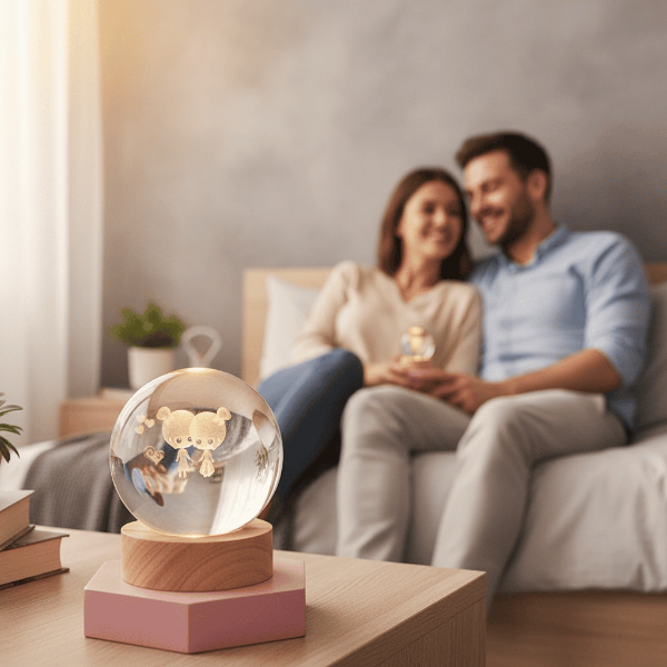 BowLift | AURASHINE – 3D LED Crystal Lamp for Dreamy Night Ambiance