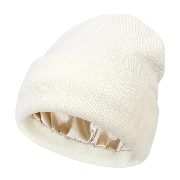 BowLift | Noor Silk Winter Hat – Wool & Silk – Anti-Frizz Hair Protection