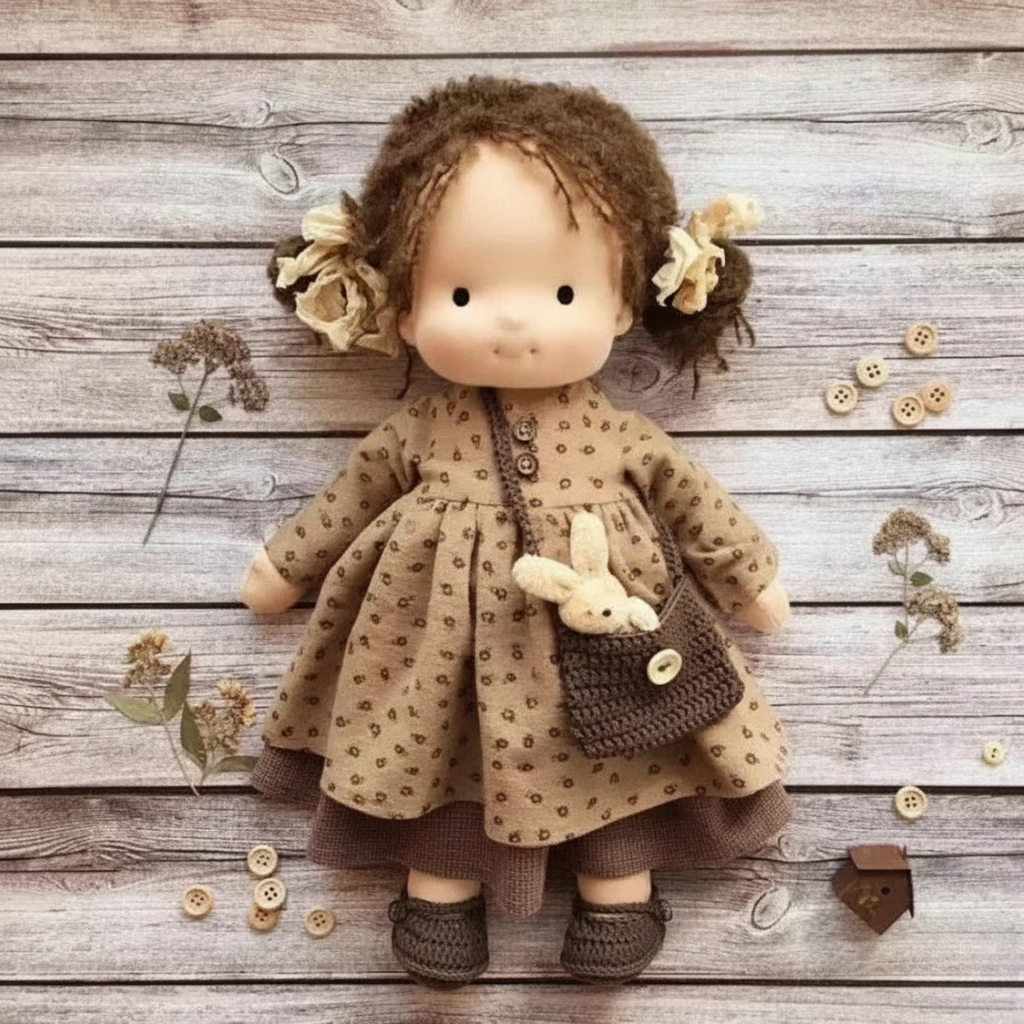 BowLift | Handcrafted Cotton Waldorf Doll for Creative Play