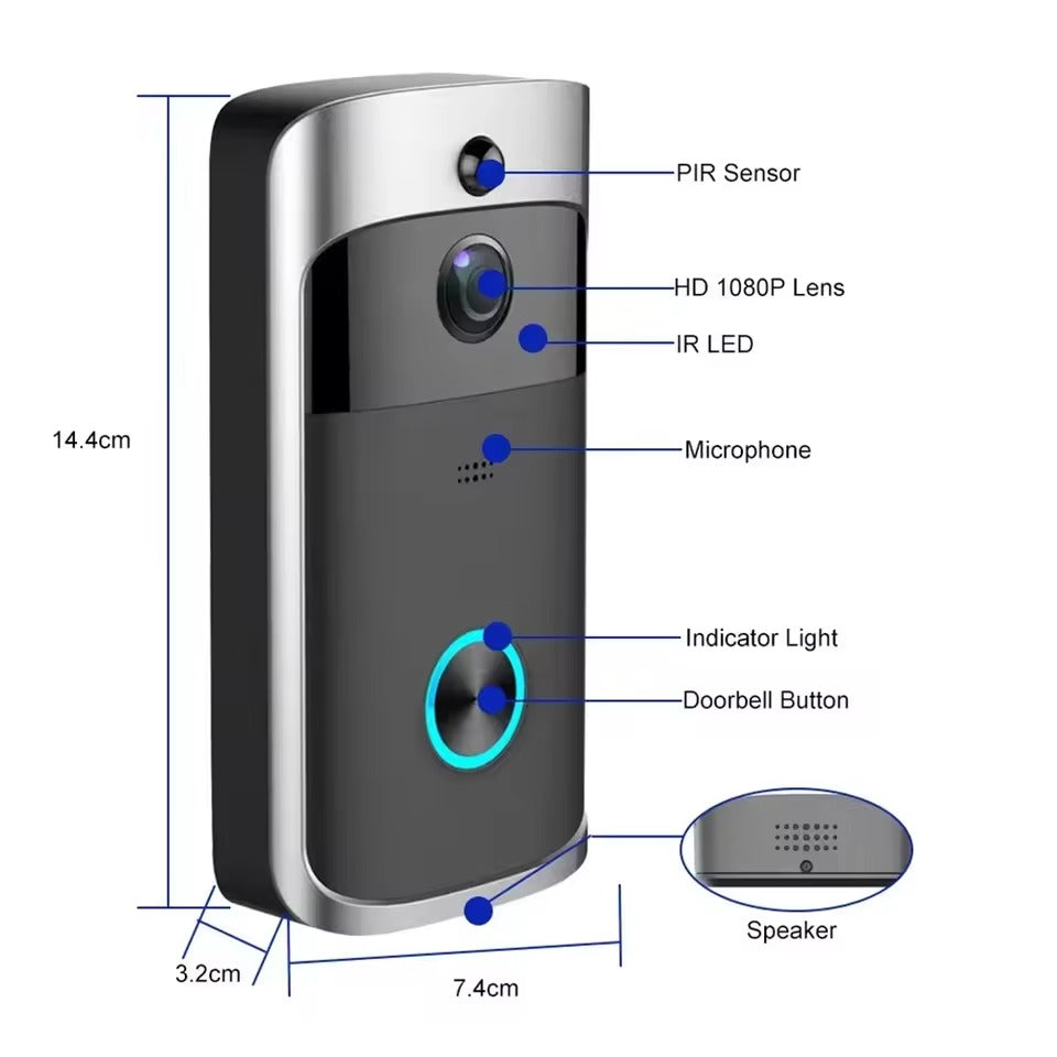 BowLift | Wireless HD WiFi Video Doorbell | Night Vision, Two-Way Intercom & Motion Alerts for Home Security