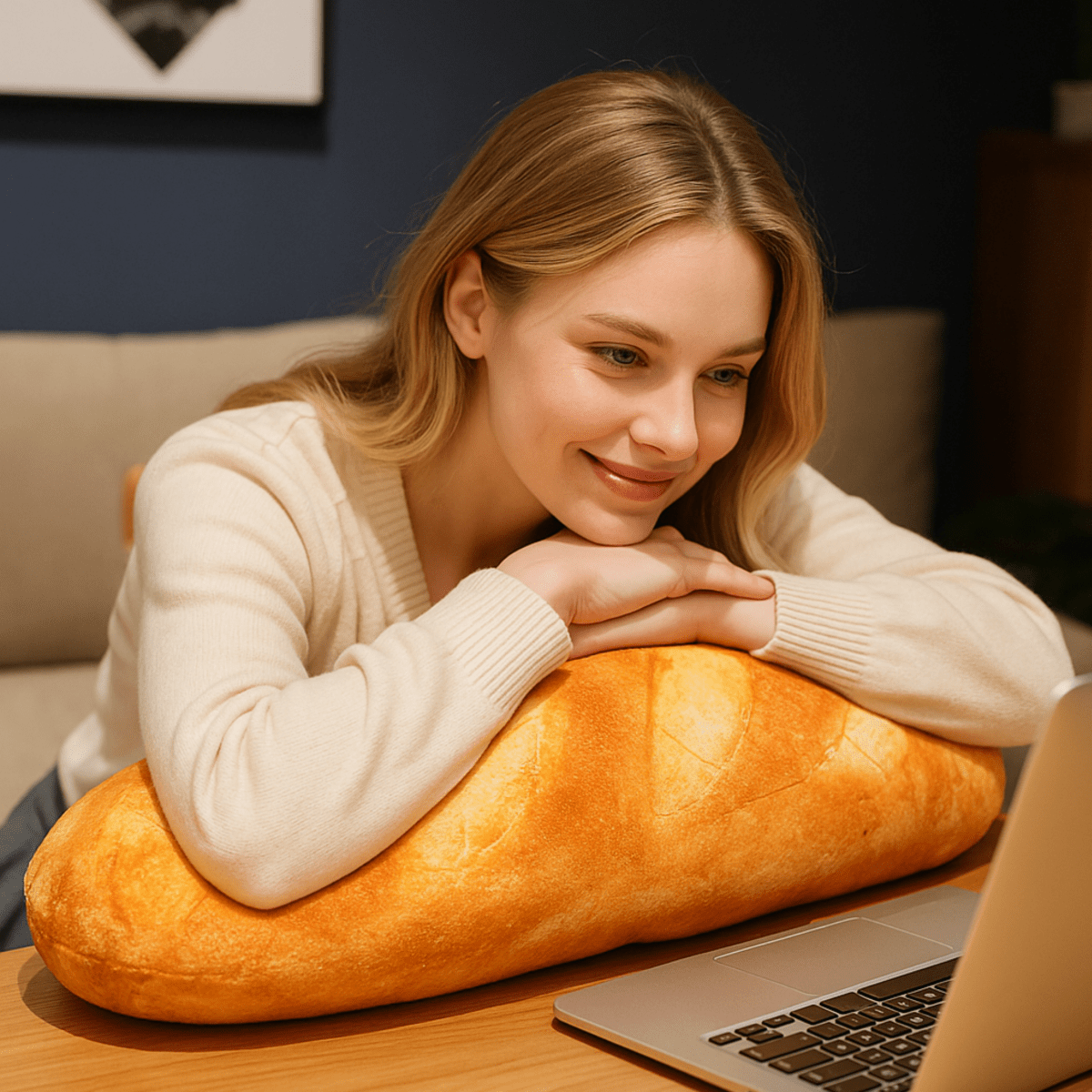 BowLift | BAGUETTINA – Plush French Bread Pillow for Cozy Comfort