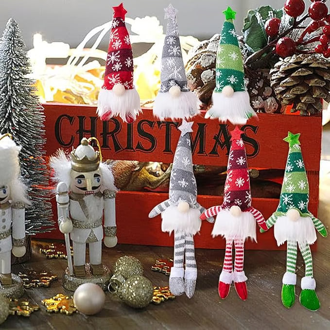 BowLift | Christmas Gnome Decoration | LED Light | Nordic Holiday Figurine Set