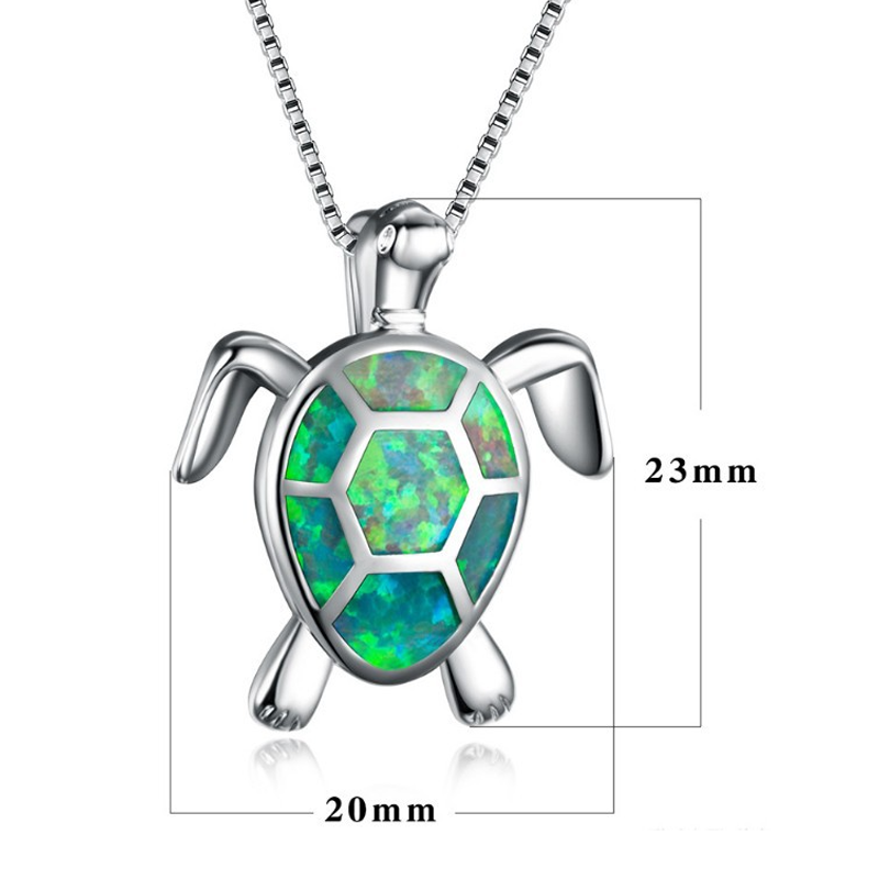 BowLift | Blue Opal Sea Turtle Necklace