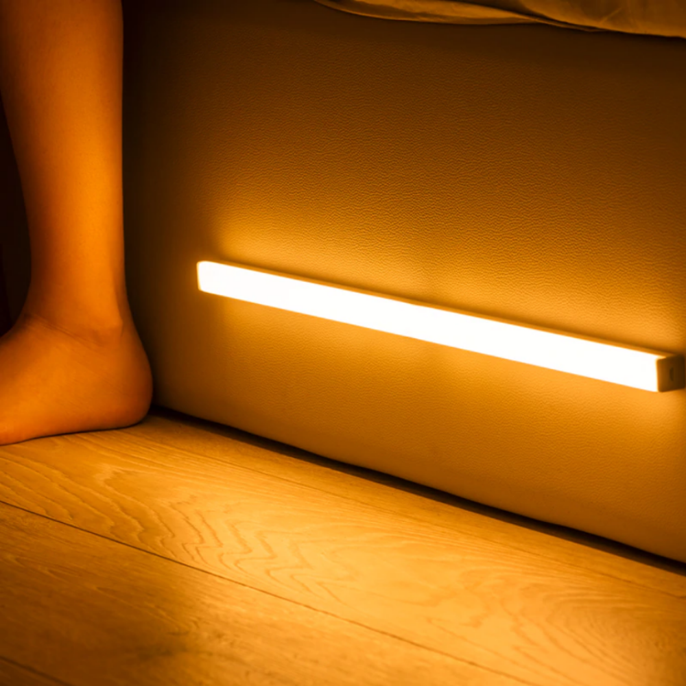 BowLift | LED Night Light Sensor Wooden Bed Frame