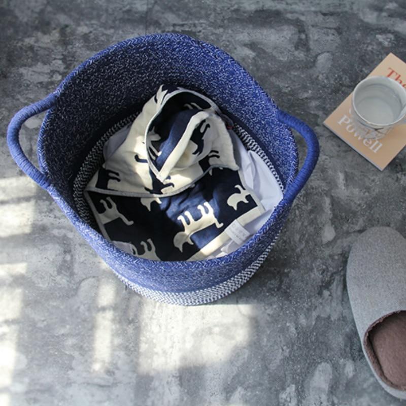 BowLift | CoastalNest Storage Baskets with Handles | Blue Coastal Decorative Baskets | Functional & Stylish Organization