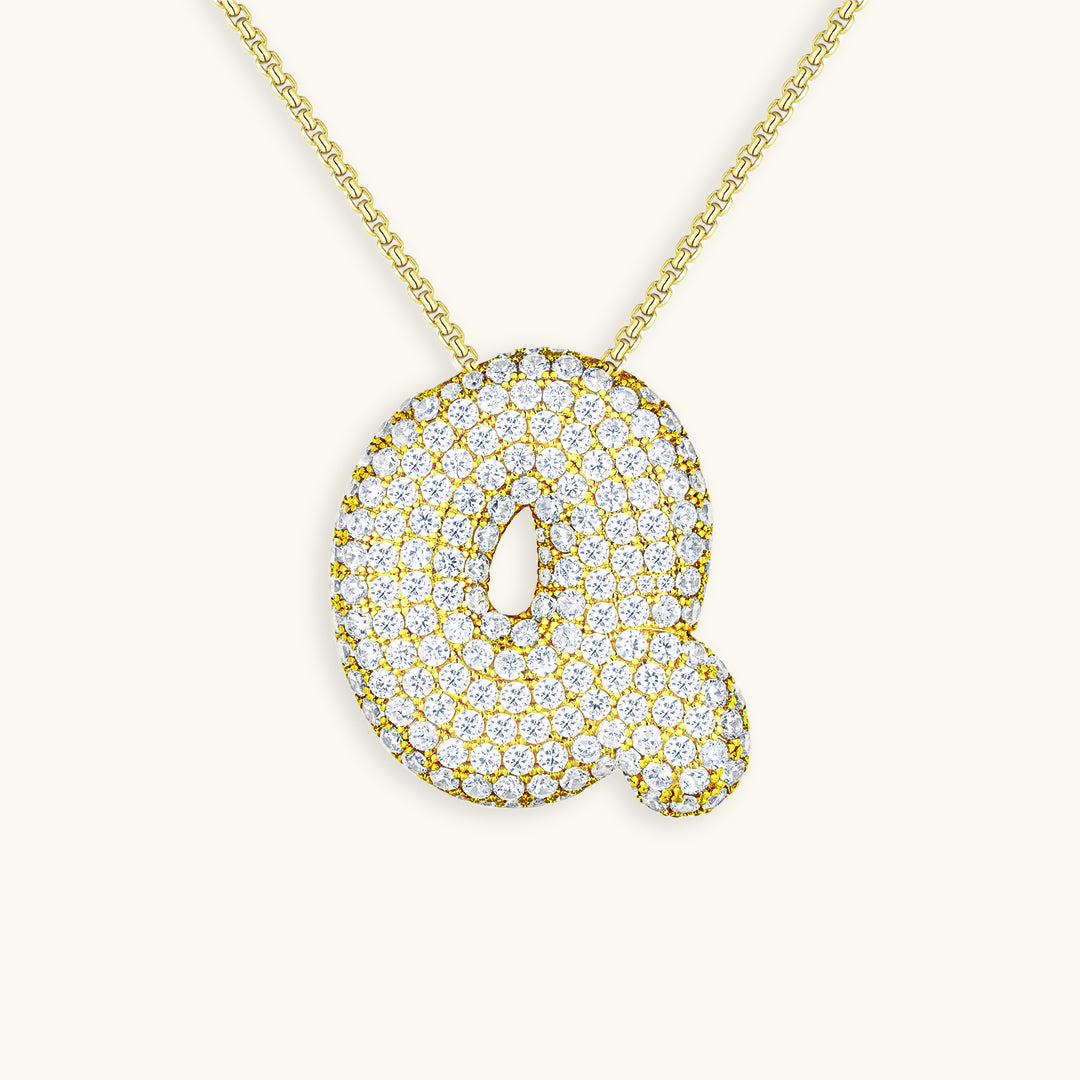 BowLift | Bubble Initial-Diamond-Necklace