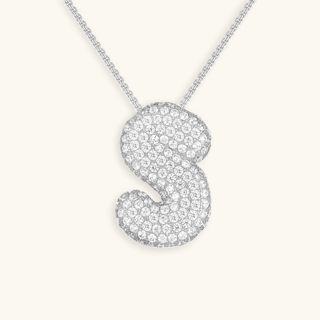 BowLift | Bubble Initial-Diamond-Necklace