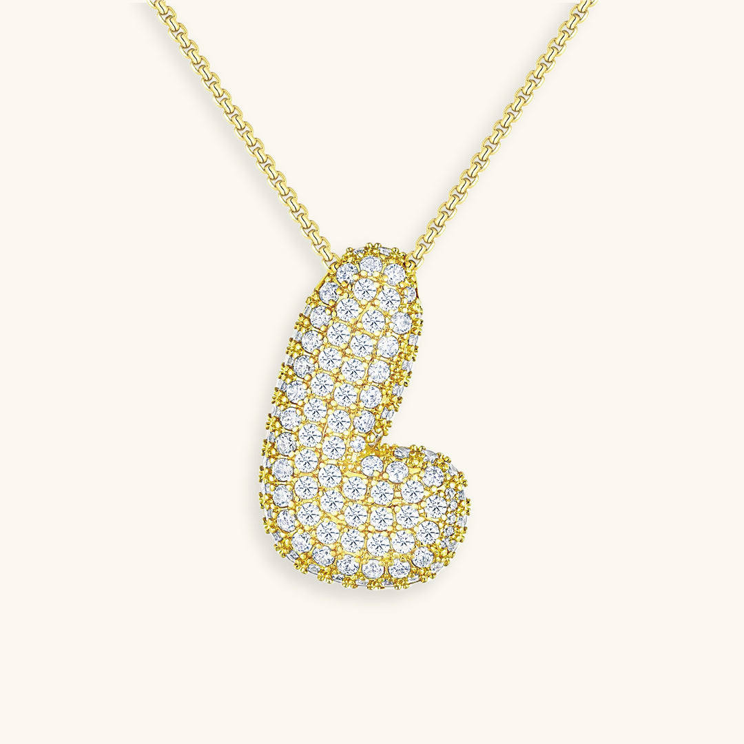 BowLift | Bubble Initial-Diamond-Necklace
