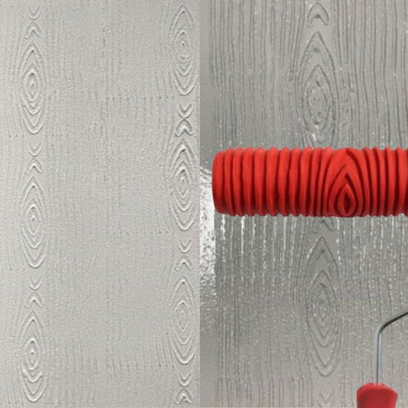BowLift | Embossing Paint Roller | Patterned Wall Decoration Tool | Rubber Roller with Handle