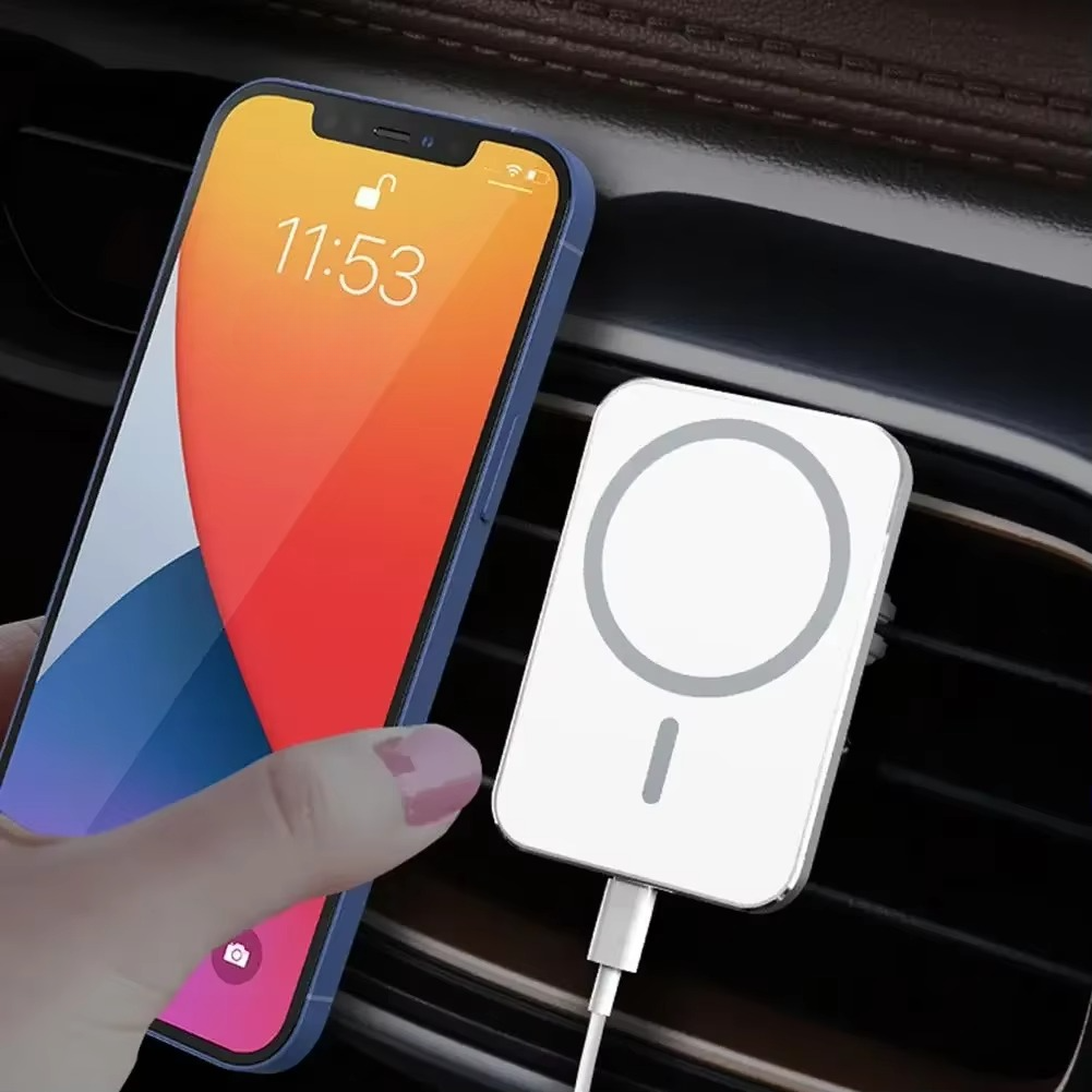 BowLift | 15W Magnetic Wireless Car Charger Mount with Type-C Fast Charging for iPhone 12 and 13 Series