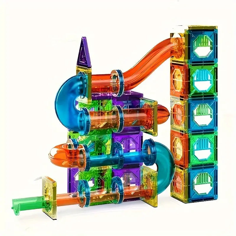 BowLift | BrightTracks – Magnetic Building Toy with LED (69-Piece Set)