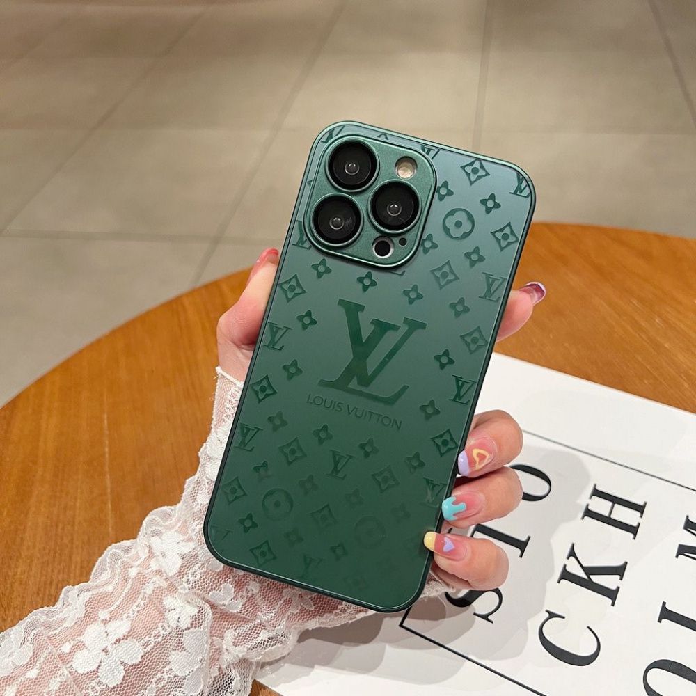 BowLift | Luxurious Louis Vuitton Frosted Matte Case for iPhone 13 / 14 / 15 Series