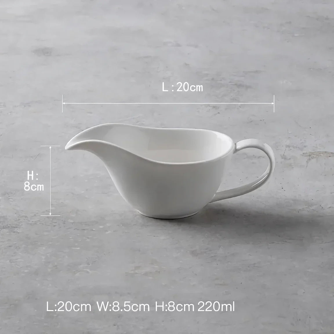 BowLift | Elegant Ceramic Gravy Boat for Sauces and Dressings - 220ml