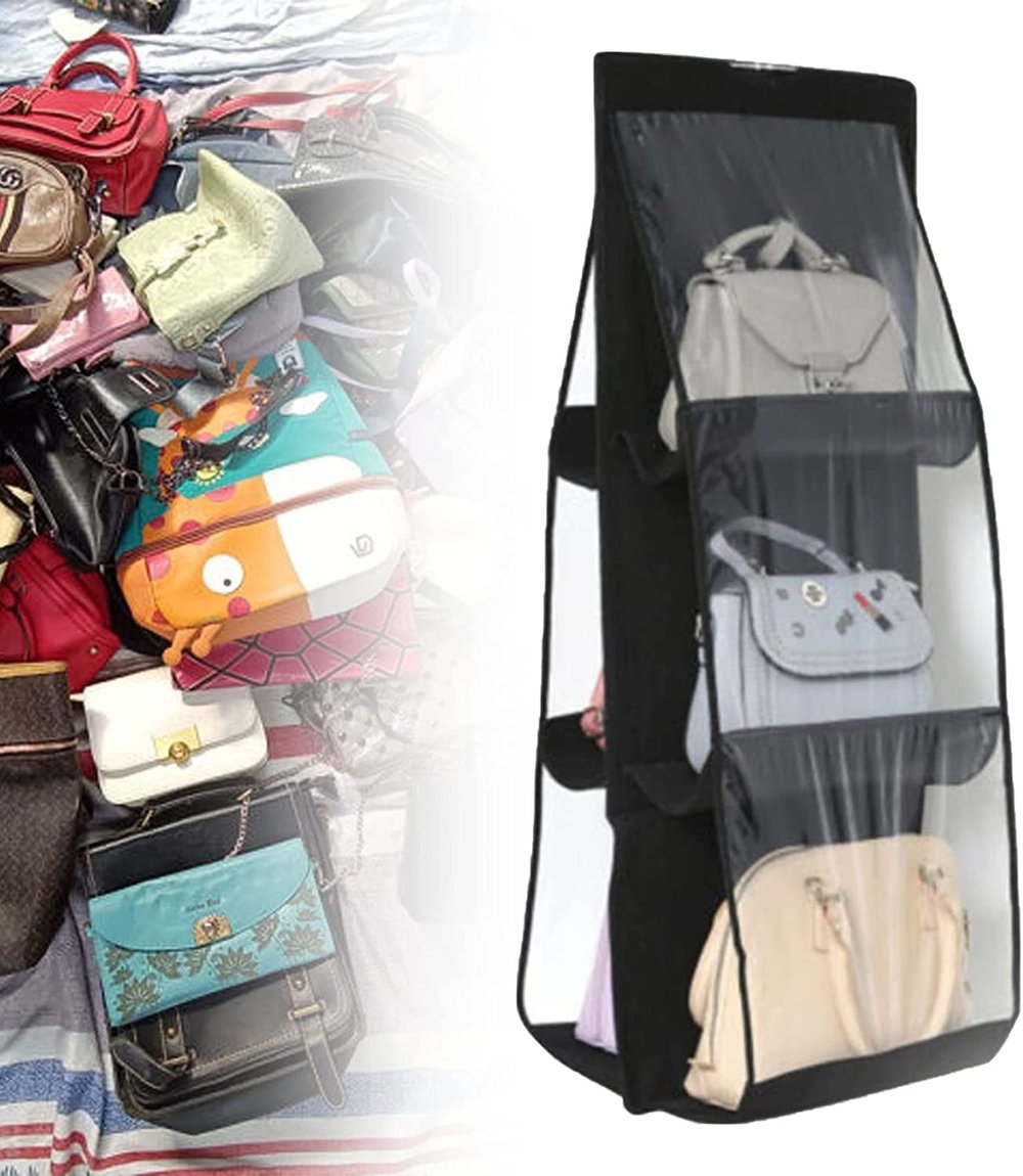 BowLift | Double-Sided Hanging Storage Bag – Six-Layer Organizer for Handbags