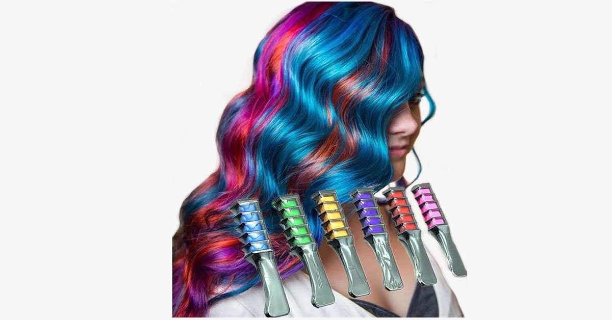 BowLift | 6 Piece Set Shimmer Hair Chalk Comb