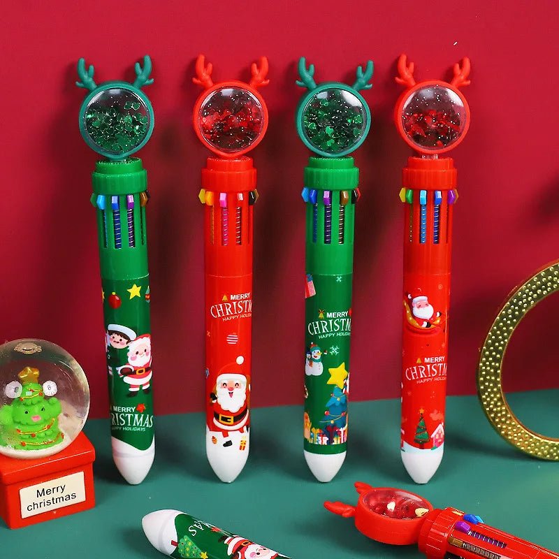 BowLift | Christmas Ballpoint Pen Set Of 10 – Perfect Gifts for Kids This Merry Season & New Year