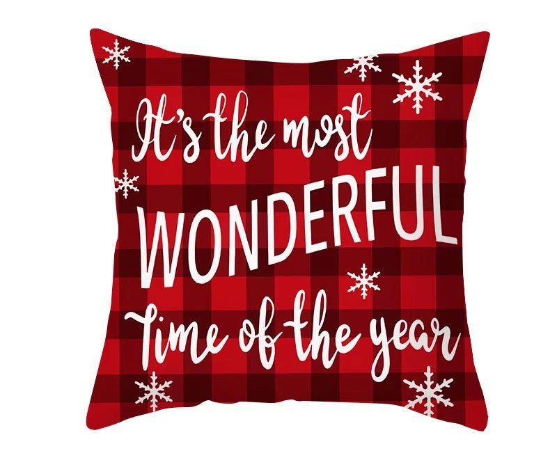 BowLift | Christmas Cushion Cover – Festive Santa & Elk Design for Holiday Decor & Perfect New Year Gift