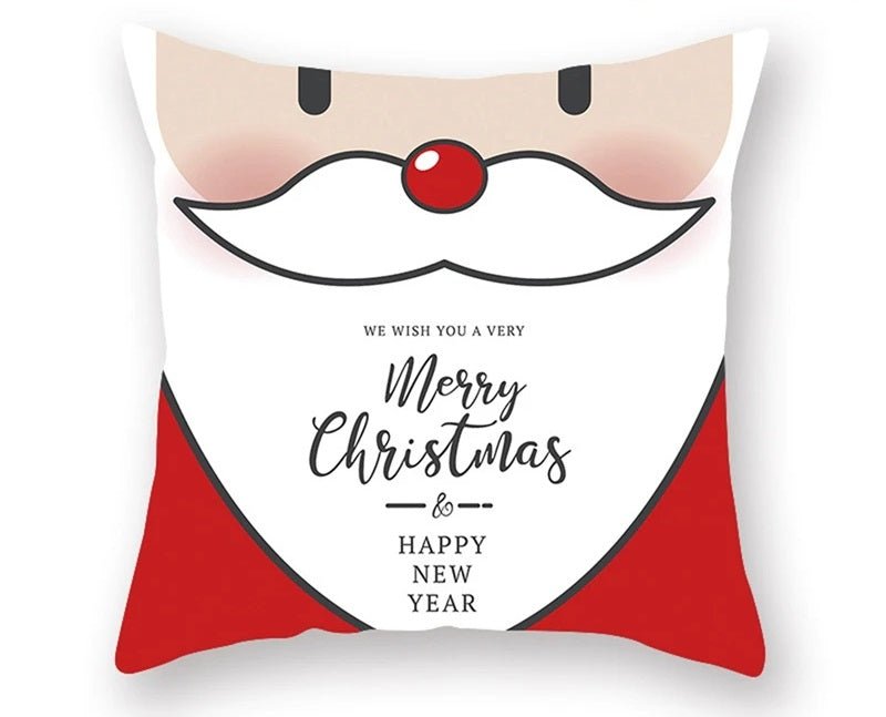 BowLift | Christmas Cushion Cover – Festive Santa & Elk Design for Holiday Decor & Perfect New Year Gift