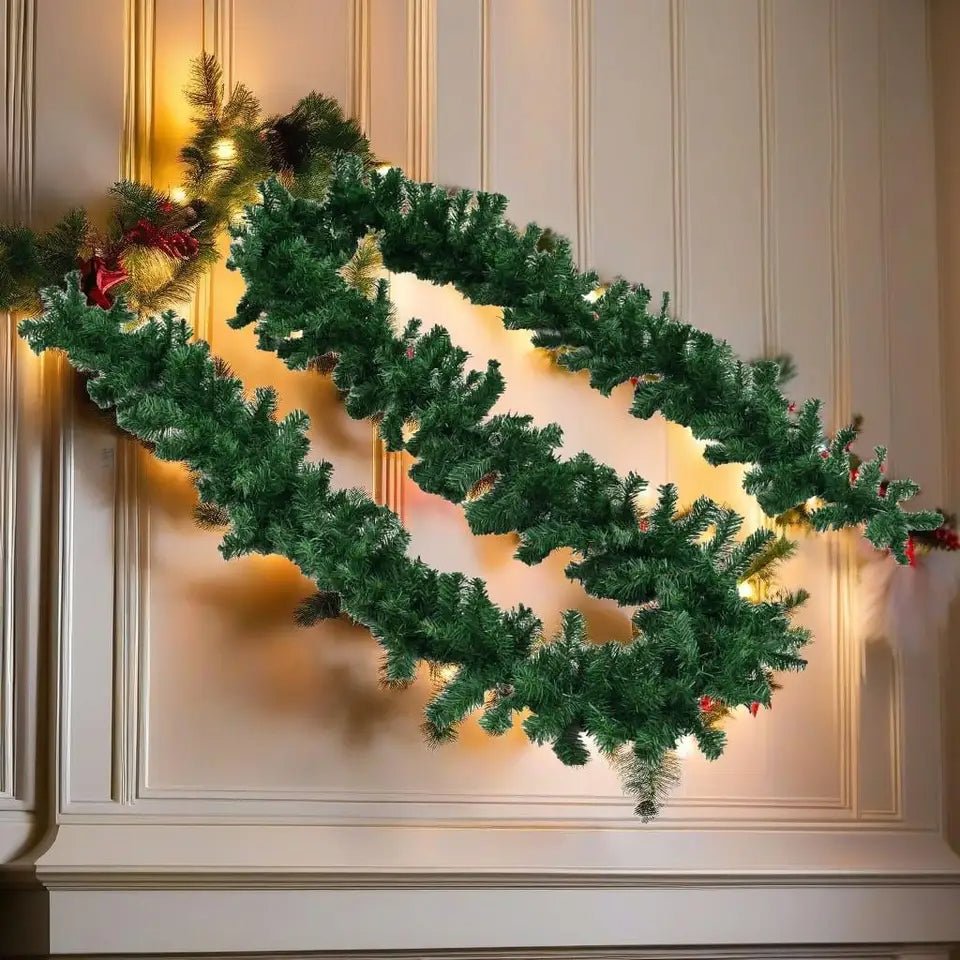 BowLift | Christmas Garland with LED Lights – 32.8ft Sparkling Holiday Décor to Enchant Your Home & Outdoor Spaces