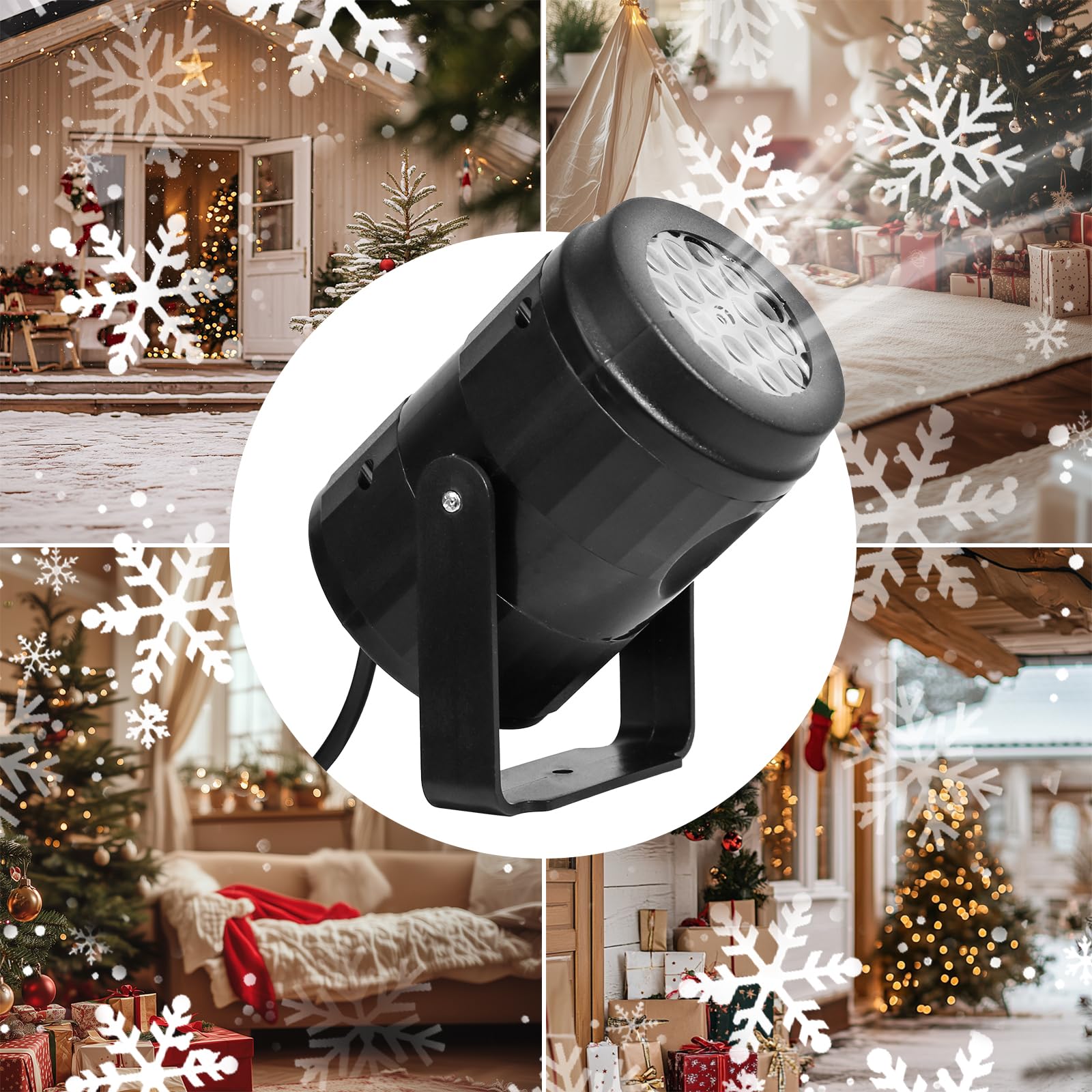 BowLift | Christmas LED Snow Light Projectors – Rotating Christmas Lights for Magical Party & Garden Decor