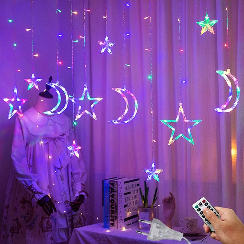 BowLift | Christmas String Lights - LED Star Curtain Fairy String Lights Christmas Decoration
