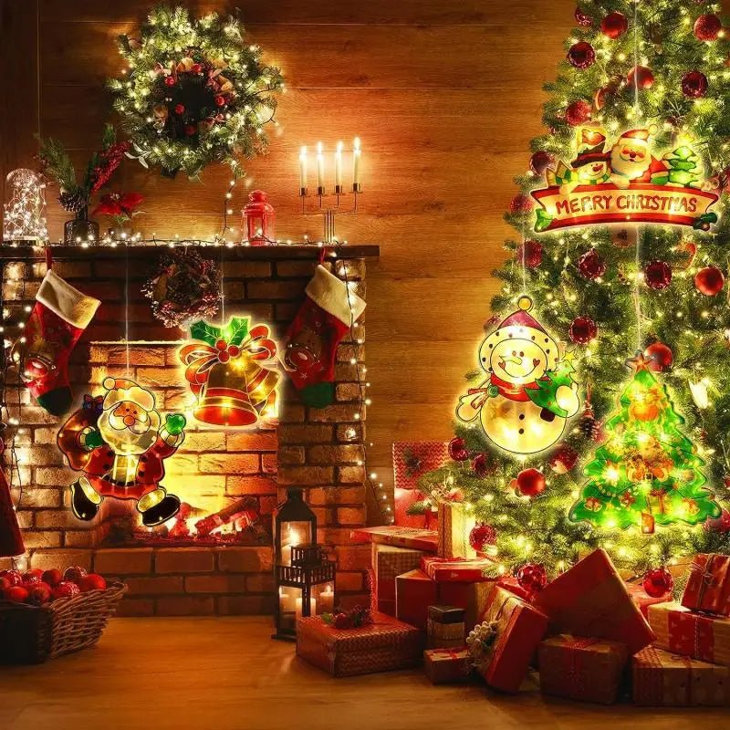 BowLift | Christmas Window Hanging Lights - Battery Operated Christmas Lighted Decorations