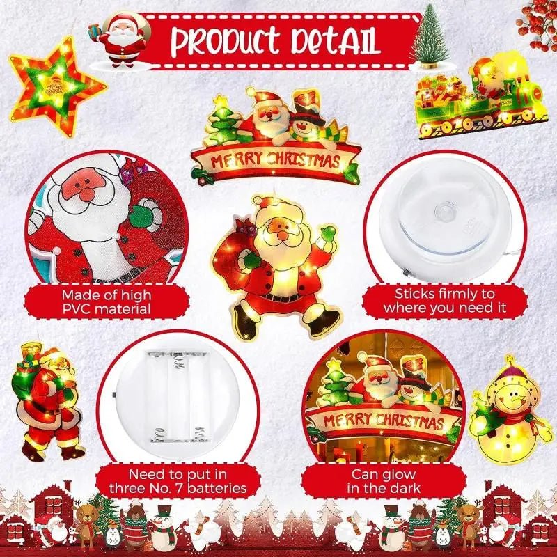 BowLift | Christmas Window Hanging Lights - Battery Operated Christmas Lighted Decorations