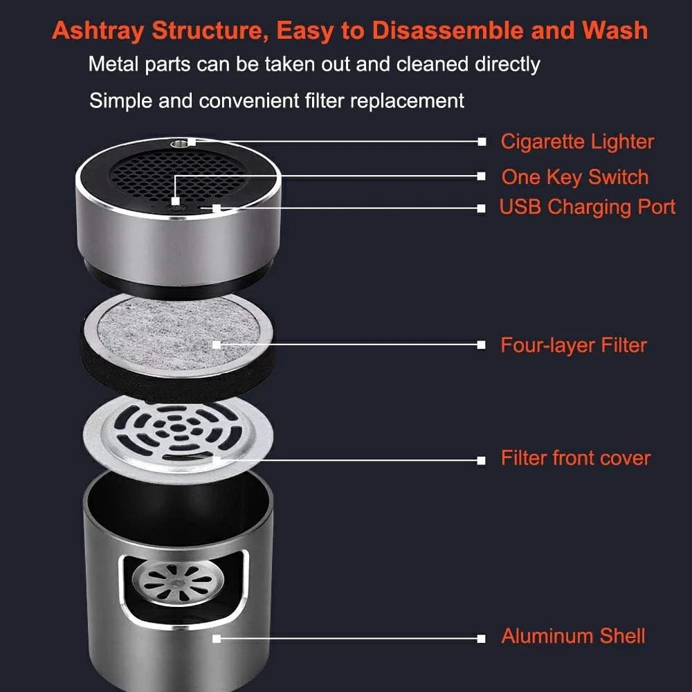 BowLift | CLARASH – Smart USB Smokeless Ashtray with Advanced Air Filter