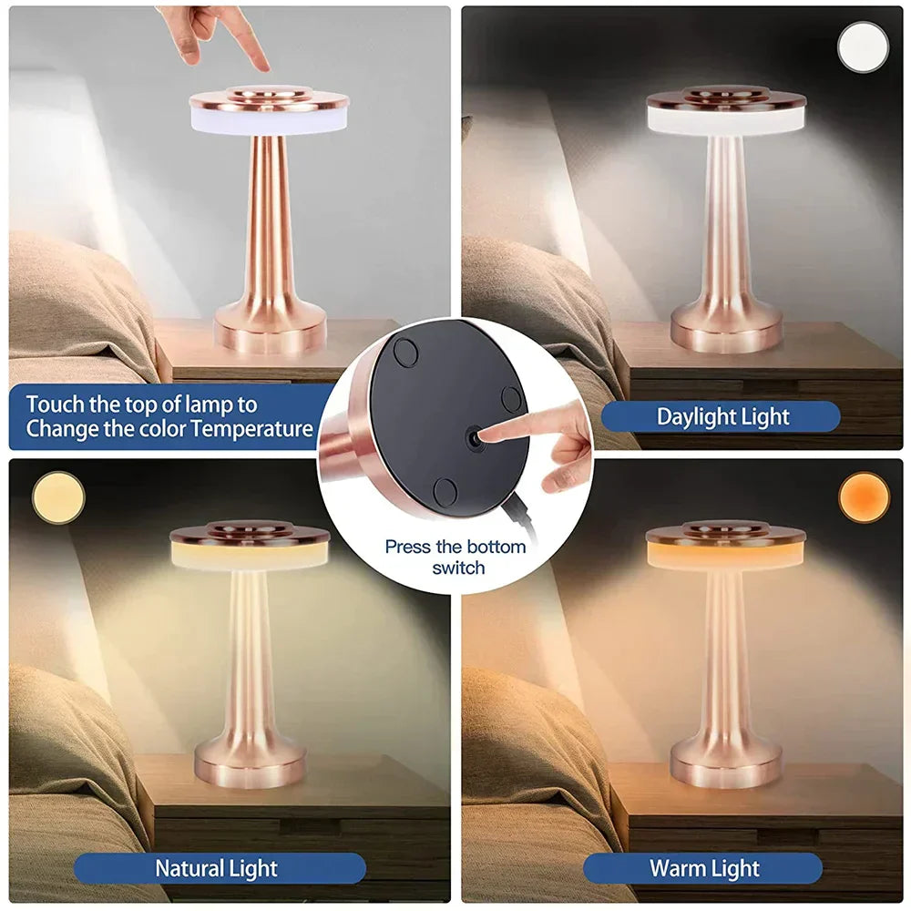 BowLift | Classic Wireless Portable LED Table Lamp - LumiCrest