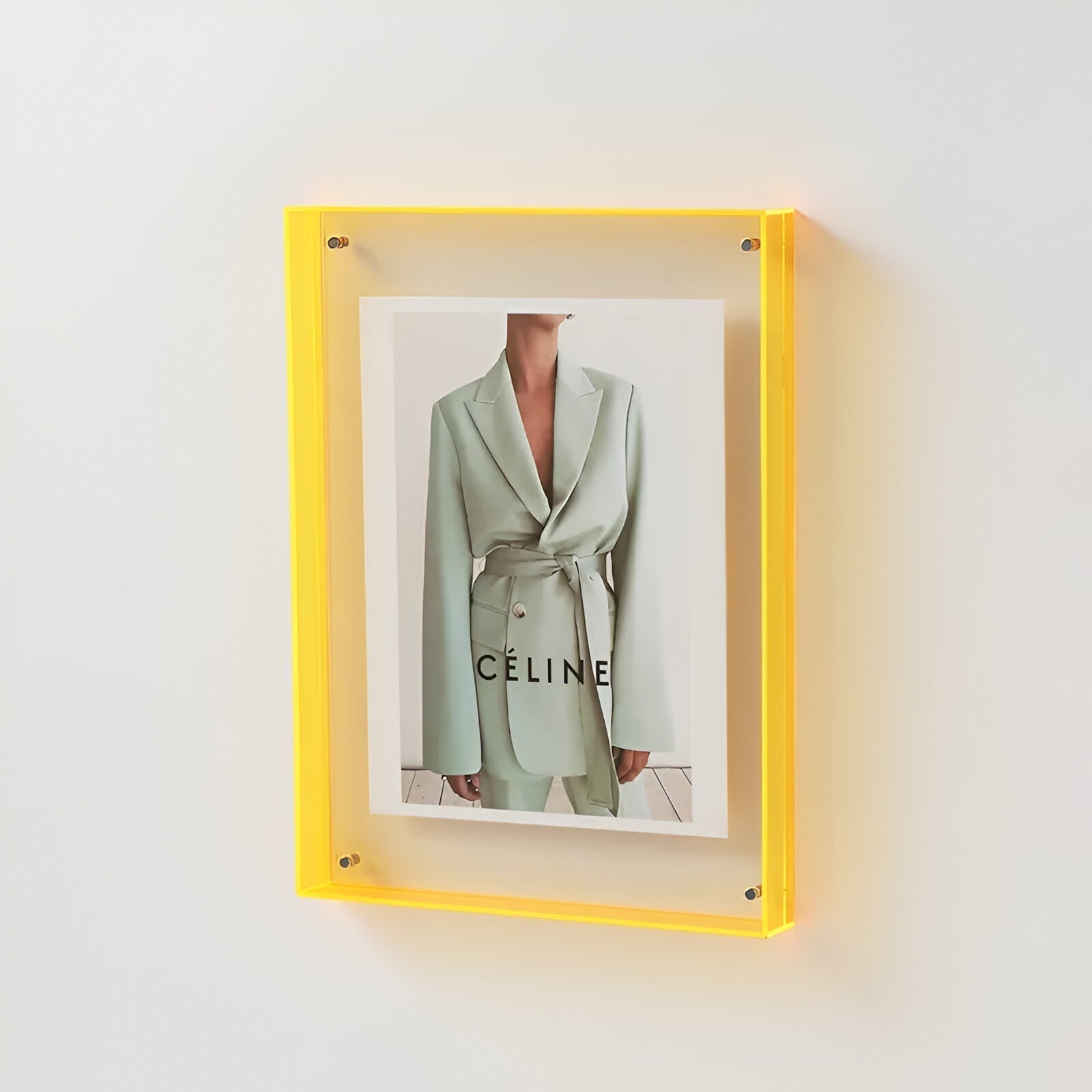 BowLift | Colored transparent acrylic frame for modern displays