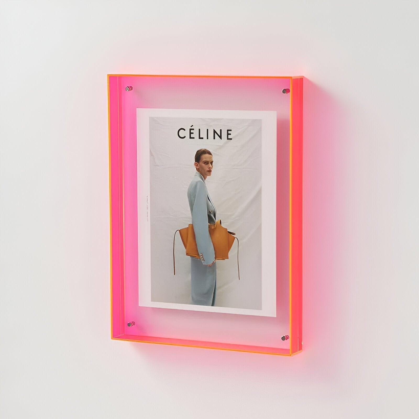 BowLift | Colored transparent acrylic frame for modern displays