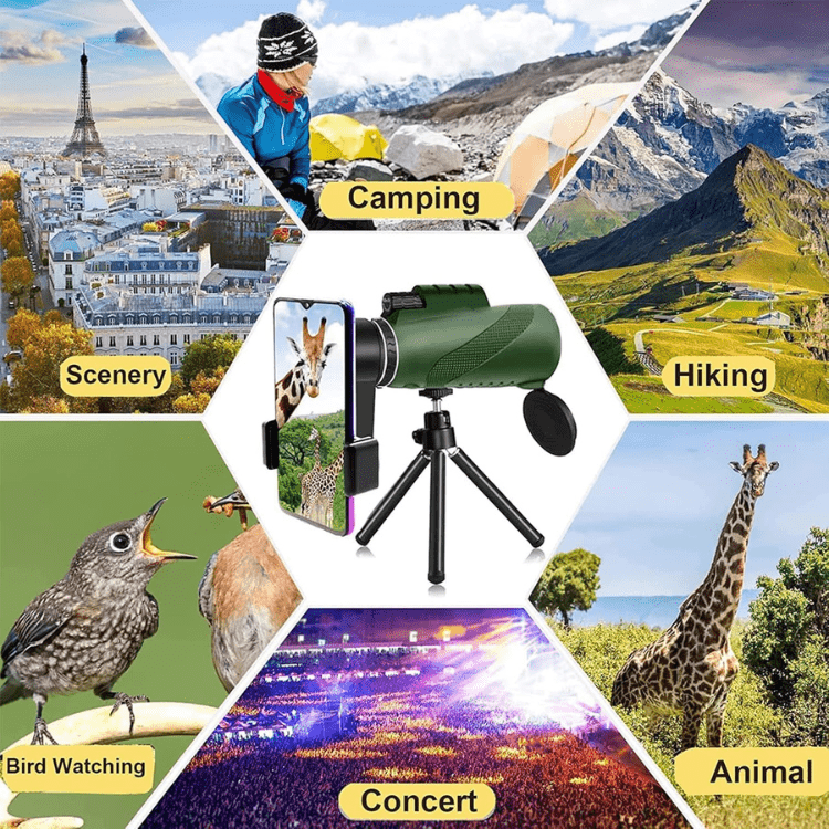 BowLift | Compact 600x Ultra-Zoom Monocular | HD Lens, Lightweight & Perfect for Hiking, Birdwatching, and Sports Events