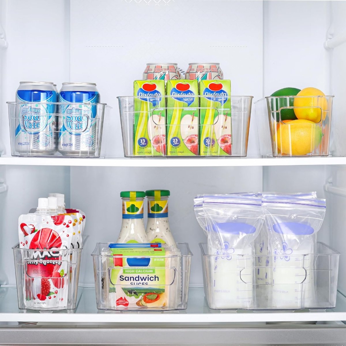 BowLift | COOLORGANIZE – Transparent Refrigerator Storage Bins for Clutter-Free Kitchen