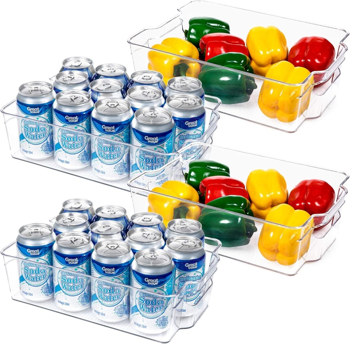 BowLift | COOLORGANIZE – Transparent Refrigerator Storage Bins for Clutter-Free Kitchen