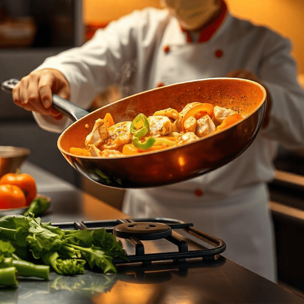 BowLift | Copper Pan – Professional Non-Stick Pan with Fast Heat Response
