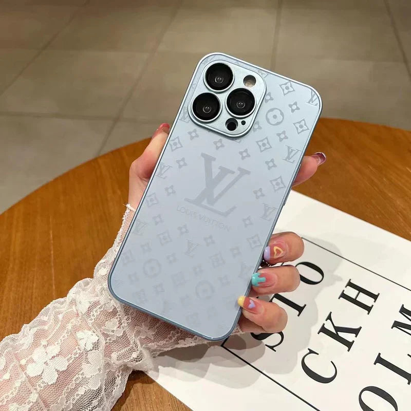 BowLift | Luxurious Louis Vuitton Frosted Matte Case for iPhone 13 / 14 / 15 Series