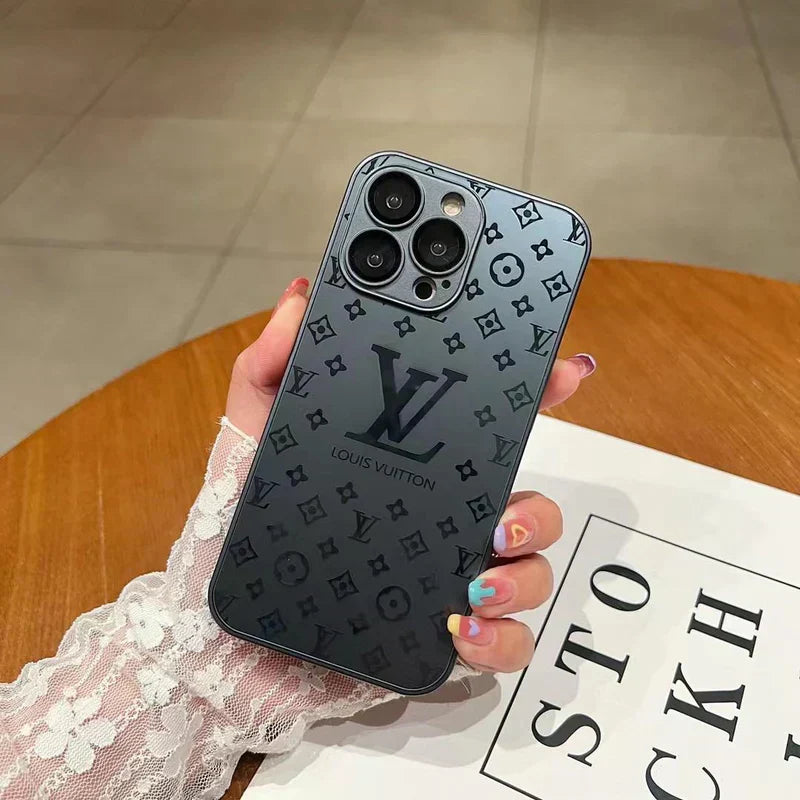 BowLift | Luxurious Louis Vuitton Frosted Matte Case for iPhone 13 / 14 / 15 Series