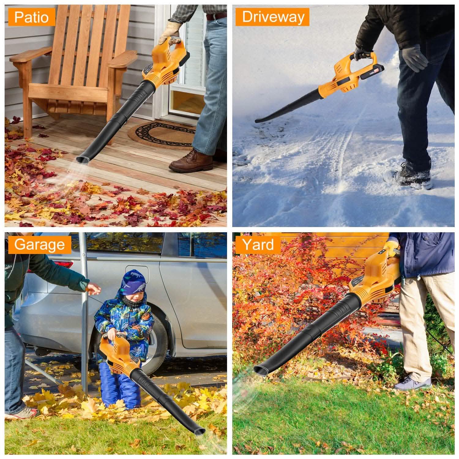BowLift | Battery Leaf Blower Cordless Max 124MPH 300CFM with 2 Adjustable Speeds