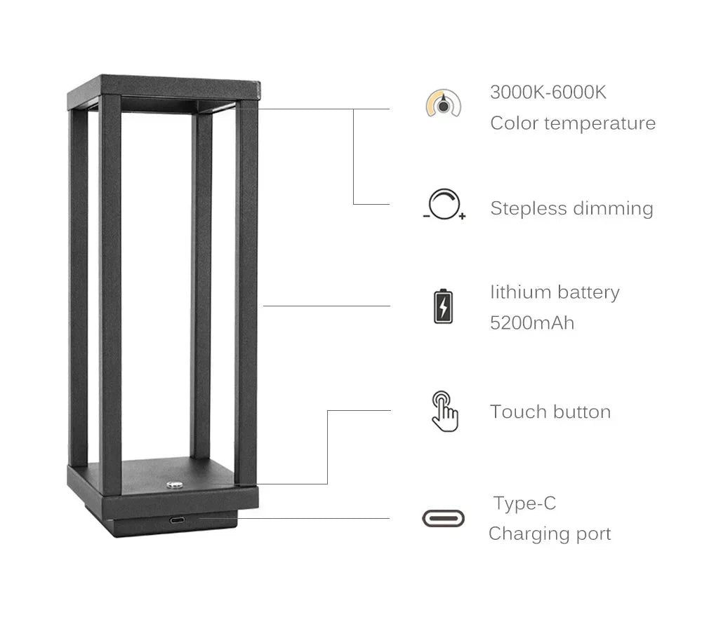 BowLift | Wireless LED Touch Sensor Table Lamp