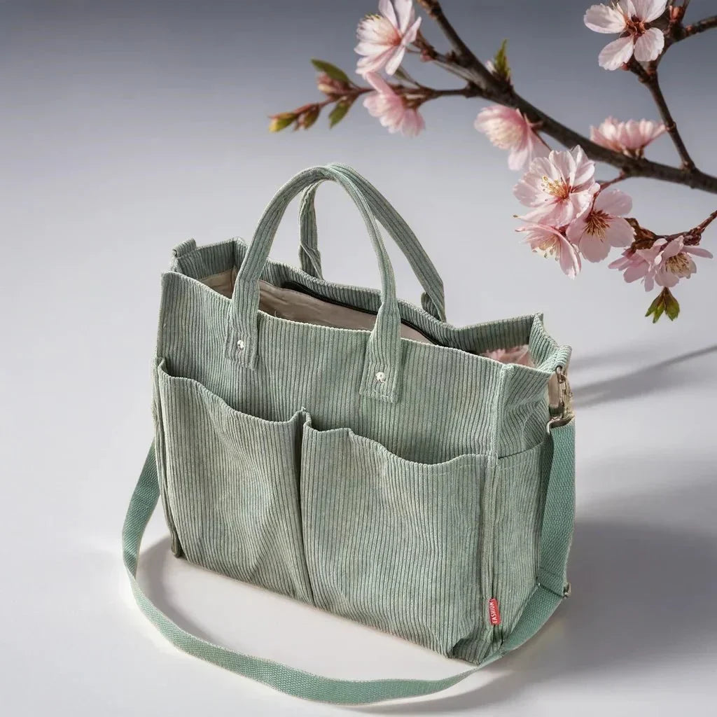 BowLift | CordoTote – Classic Corduroy Shoulder Bag for Everyday Use