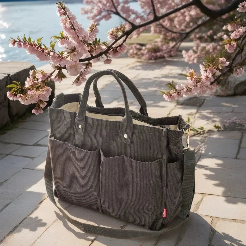 BowLift | CordoTote – Classic Corduroy Shoulder Bag for Everyday Use